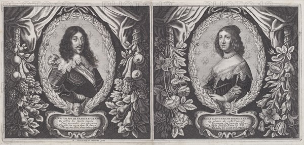 Louis XIII and Anna d'Austriche, 1643. Creators: Balthasar Moncornet, Pierre Mariette.