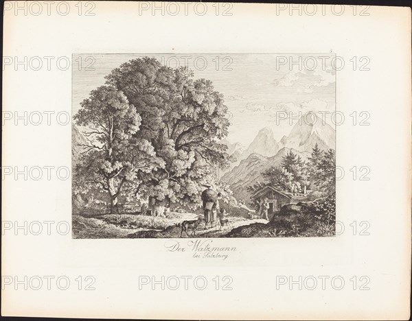 Der Watzmann bei Salzburg (The Watzmann near Salzburg), 1830. Creator: Ludwig Richter.