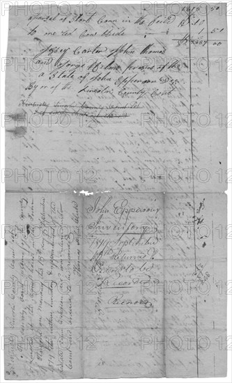 Aprais [Appraisal]; Bill of the Estate of John Epperson, 1817-10-12. Creator: Unknown.