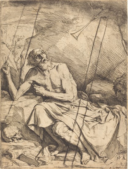 Saint Jerome Hearing the Trumpet of the Last Judgment, 1621. Creator: Jusepe de Ribera.