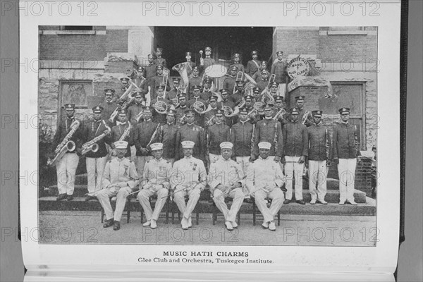 Music hath charms; Glee Club and Orchestra, Tuskegee Institute, 1917. Creator: Unknown.