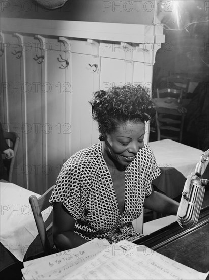 Portrait of Mary Lou Williams, New York, N.Y., ca. 1946. Creator: William Paul Gottlieb.