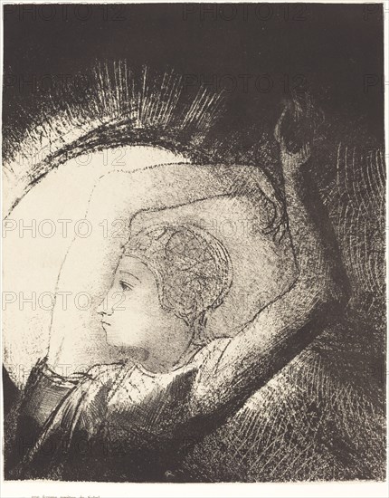 Une femme revêtue du Soleil (A woman clothed with the sun), 1899. Creator: Odilon Redon.