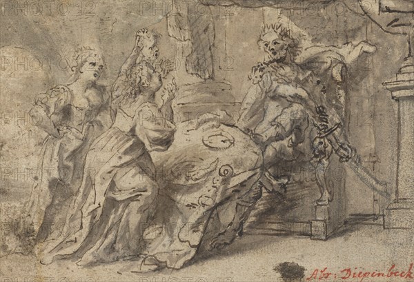 Philomela, Procne, and the Thracian King Tereus. Creator: Abraham Jansz van Diepenbeeck.