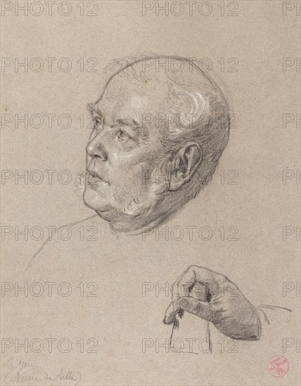 Head and Hand of a Man Throwing Dice, early 1860s. Creator: Charles Louis Lucien Muller.