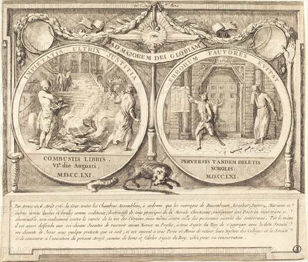 Expulsion of the Jesuits (Expulsion des Jesuites), 1761. Creator: Gabriel de Saint-Aubin.