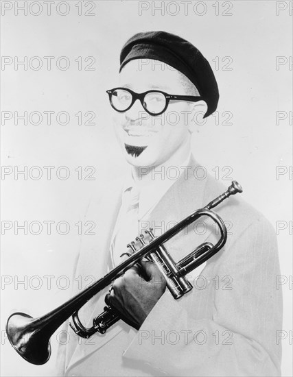 Portrait of Dizzy Gillespie, New York, N.Y., ca. May 1947. Creator: William Paul Gottlieb.