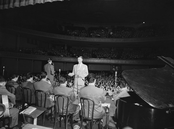 Portrait of Stan Kenton and Laurindo Almeida, 1947 or 1948. Creator: William Paul Gottlieb.