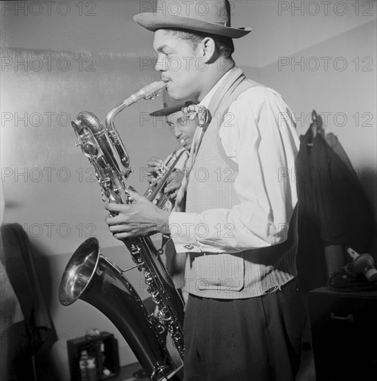 Portrait of Illinois Jacquet, New York, N.Y., ca. May 1947. Creator: William Paul Gottlieb.