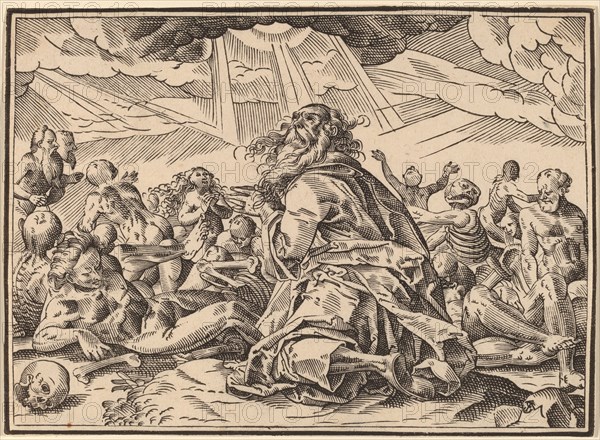 Christ Tells His Disciples of the Last Judgment, published 1630. Creator: Christoph Maurer.