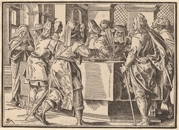 Christ Tells His Disciples of the Last Judgment, published 1630. Creator: Christoph Maurer.