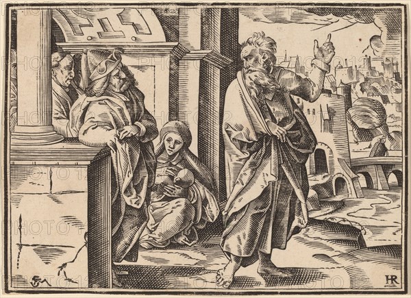 Christ Tells His Disciples of the Last Judgment, published 1630. Creator: Christoph Maurer.