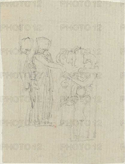 Beggars at a Door (Study for the Yarborough Monument), c. 1803/1806. Creator: John Flaxman.