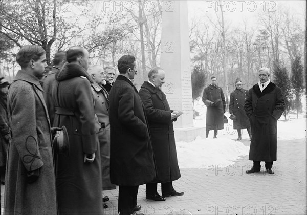 Serbian Mission To The U.S. at Mount Vernon, with Sec. Lansing, 1918. Creator: Harris & Ewing.