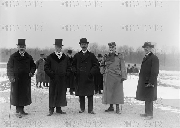 Serbian Mission To The U.S. at Mount Vernon, with Sec. Lansing, 1918. Creator: Harris & Ewing.