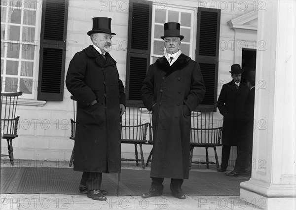 Serbian Mission To The U.S. at Mount Vernon, with Sec. Lansing, 1918. Creator: Harris & Ewing.