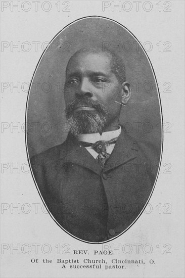 Rev. Page; Of the Baptist Church, Cincinnati, O.; A successful pastor, 1907. Creator: Unknown.