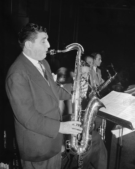 Portrait of Tony Pastor, Hotel Edison(?), New York, N.Y., 1946. Creator: William Paul Gottlieb.