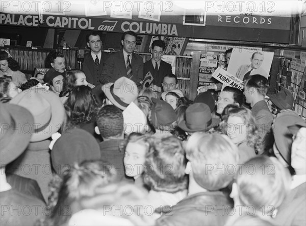 Portrait of Tommy Dorsey, record store, Washington, D.C., 1938. Creator: William Paul Gottlieb.