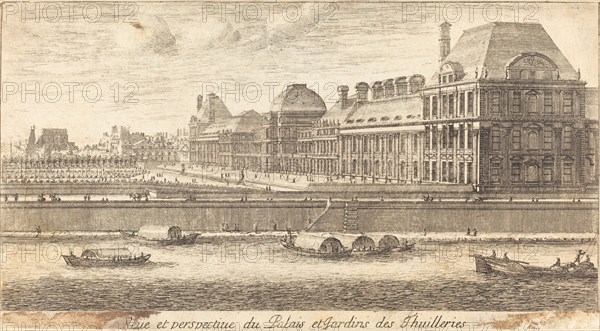 Veue et Perspectiue du Palais et Jardins des Thuilleries, 1650/1655. Creator: Israel Silvestre.