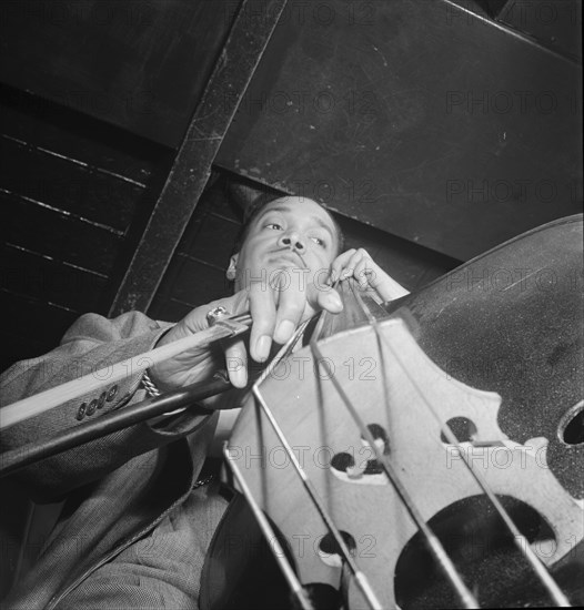 Portrait of Slam Stewart, Three Deuces(?), New York, N.Y., 1946. Creator: William Paul Gottlieb.