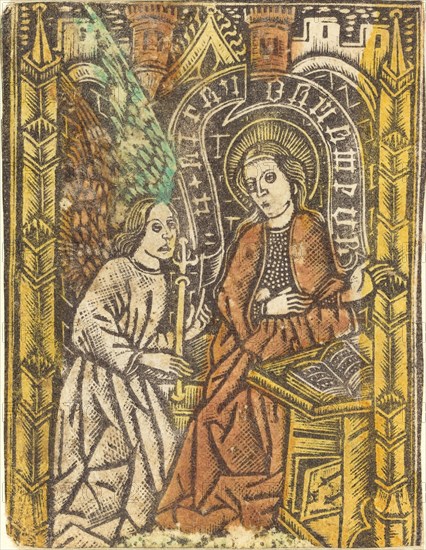 The Annunciation, 1460/1480. Creator: Master of the Borders with the Four Fathers of the Church.