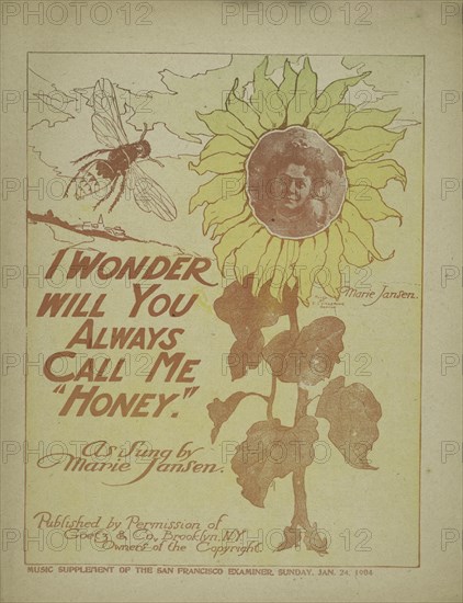 'I wonder will you always call me "honey"', 1900 (Inferred). Creators: Unknown, Elmer Chickering.