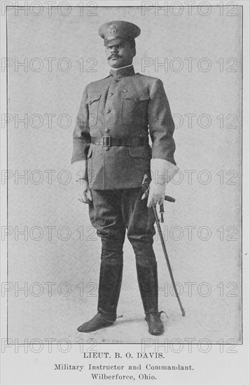 Lieut. B. O. Davis. Military Instructor and Commandant. Wiberforce, Ohio, 1915. Creator: Unknown.
