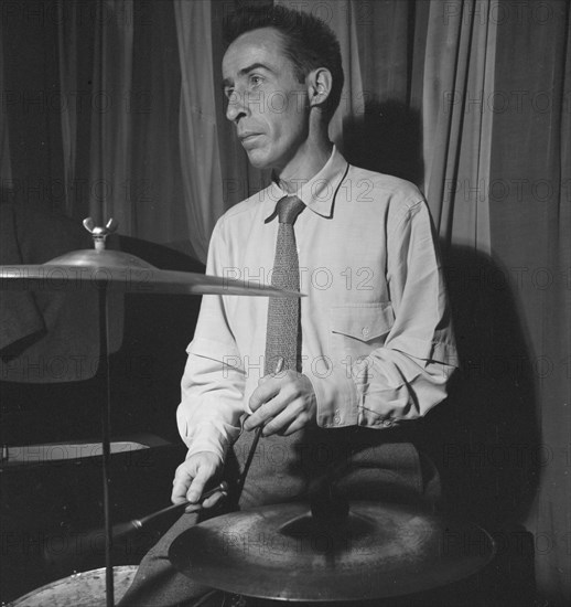 Portrait of Dave Tough, Eddie Condon's, New York, ca. Sept. 1946.  Creator: William Paul Gottlieb.