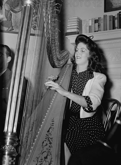 Portrait of Adele Girard, Turkish Embassy, Washington, D.C., 1930. Creator: William Paul Gottlieb.