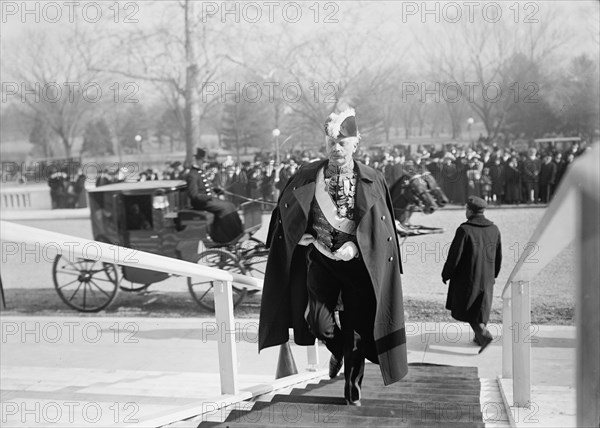 New Years Breakfasts, Pan American Union. Minister Brun of Denmark, 1913. Creator: Harris & Ewing.