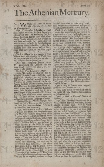 Whether 'tis lawful to trade with Negroes, and to buy 'em of one another?, 1690s. Creator: Unknown.