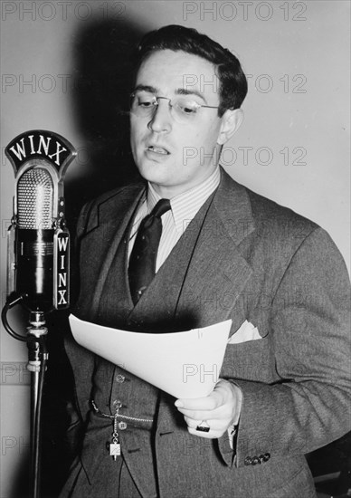 Portrait of William P. Gottlieb, WINX, Washington, D.C., ca. 1940. Creator: Delia Potofsky Gottlieb.