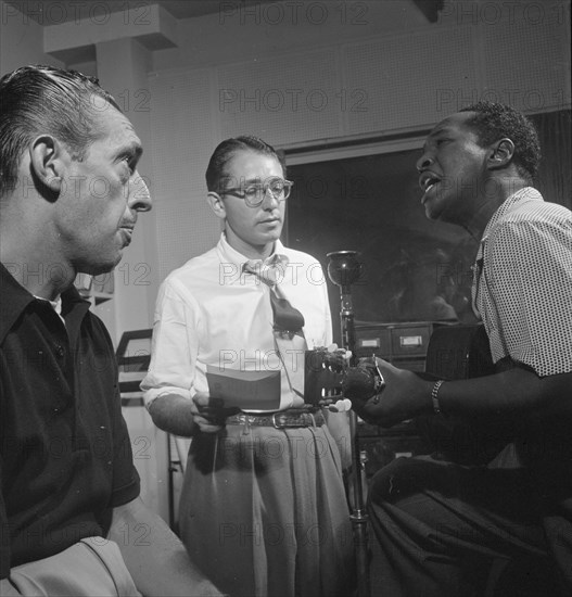 Portrait of Symphony Sid and Josh White, WHOM, New York, N.Y., 1946. Creator: William Paul Gottlieb.