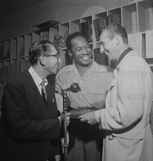 Portrait of Josh White and Symphony Sid, WHOM, New York, N.Y., 1946. Creator: William Paul Gottlieb.