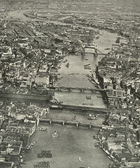 The Great Street Paved With Water The Thames from Southwark to Blackwall', 1937. Creator: Aerofilms.