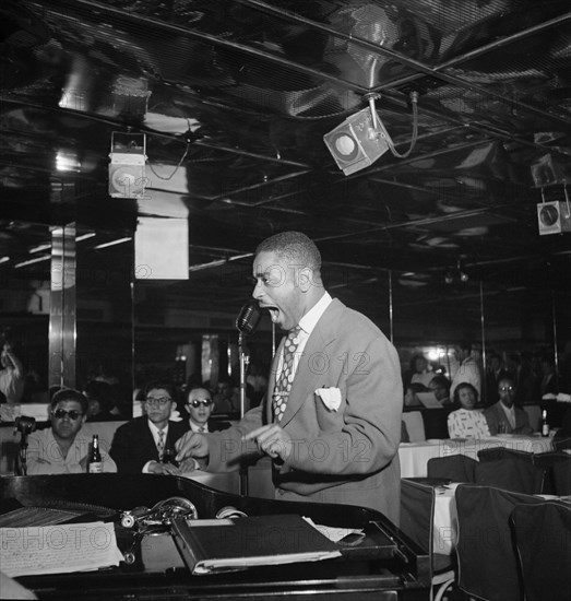 Portrait of Dizzy Gillespie, Downbeat, New York, N.Y., ca. Aug. 1947. Creator: William Paul Gottlieb.