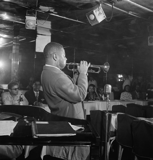 Portrait of Dizzy Gillespie, Downbeat, New York, N.Y., ca. Aug. 1947. Creator: William Paul Gottlieb.