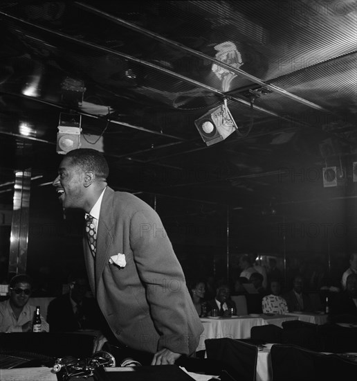 Portrait of Dizzy Gillespie, Downbeat, New York, N.Y., ca. Aug. 1947. Creator: William Paul Gottlieb.