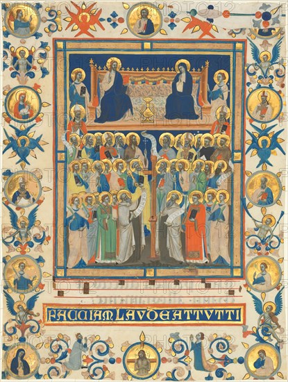 Christ and the Virgin Enthroned with Forty Saints, c. 1340. Creator: Master of the Dominican Effigies.