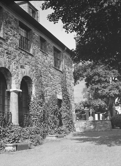 Grounds and building for the wedding of Rosemary Harden, between 1928 and 1942. Creator: Arnold Genthe.