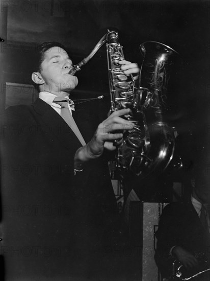 Portrait of Allen Eager, Arcadia Ballroom, New York, N.Y., ca. May 1947. Creator: William Paul Gottlieb.