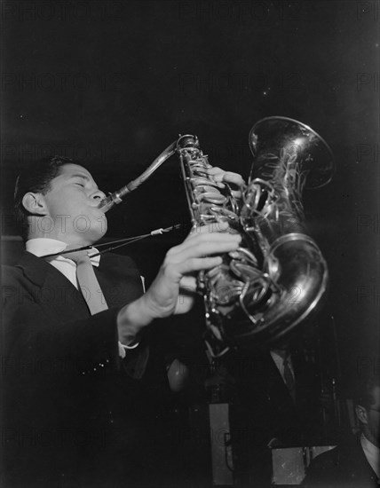 Portrait of Allen Eager, Arcadia Ballroom, New York, N.Y., ca. May 1947. Creator: William Paul Gottlieb.