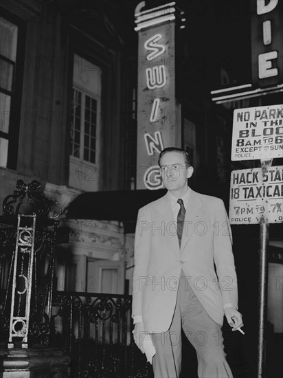 Portrait of Charles Delaunay, 52nd Street, New York, N.Y., ca. Oct. 1946. Creator: William Paul Gottlieb.