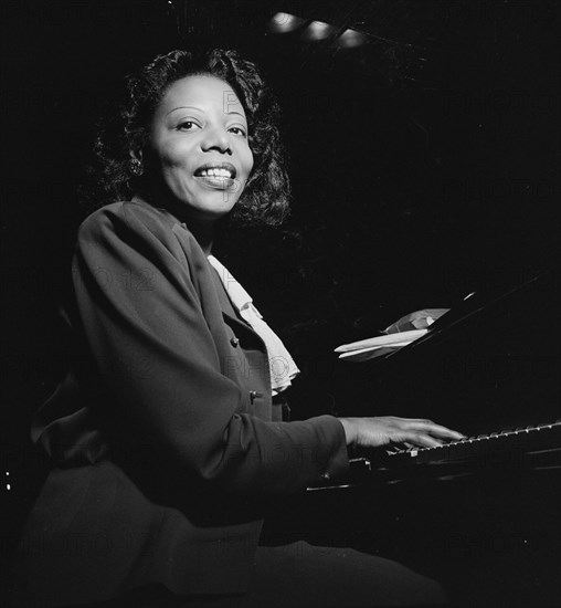 Portrait of Mary Lou Williams, CBS studio, New York, N.Y., ca. Apr. 1947. Creator: William Paul Gottlieb.