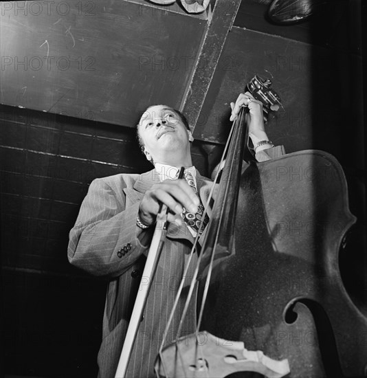 Portrait of Slam Stewart, Three Deuces(?), New York, N.Y., ca. Sept. 1946. Creator: William Paul Gottlieb.