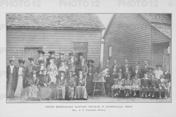 Sixth Missionary Baptist Church, E. Nashville, Tenn.; Rev. J. T. Tunstill; Pastor, 1907. Creator: Unknown.