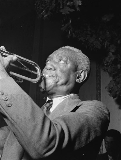 Portrait of Bunk Johnson, Stuyvesant Casino, New York, N.Y., ca. June 1946. Creator: William Paul Gottlieb.