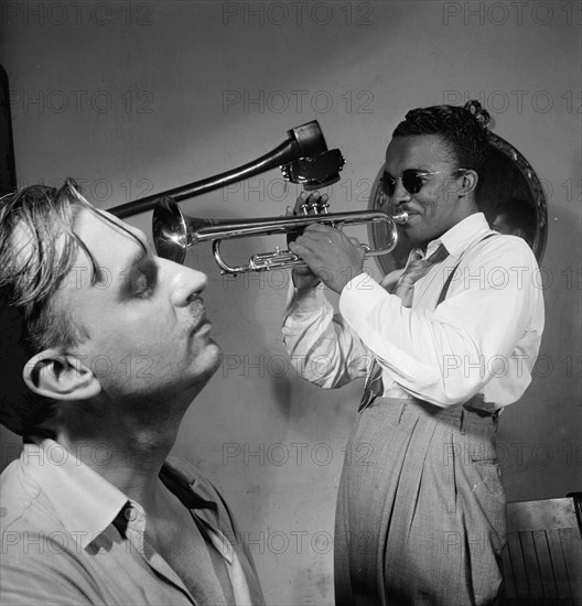 Portrait of Howard McGhee and Brick Fleagle, New York, N.Y., ca. Sept. 1947. Creator: William Paul Gottlieb.