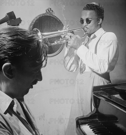 Portrait of Howard McGhee and Brick Fleagle, New York, N.Y., ca. Sept. 1947. Creator: William Paul Gottlieb.